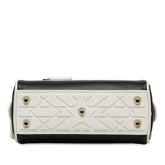 ディオール ヴァイブ ミニ ボウリングバッグ ハンドバッグ ショルダーバッグ 2WAY ブラック ホワイト レザー レディース Dior 【中古】