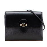 ディオール CDロゴ ショルダーバッグ ブラック レザー レディース Dior 【中古】