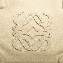 ロエベ アナグラム トートバッグ ハンドバッグ ホワイト系 アイボリー レザー レディース LOEWE 【中古】