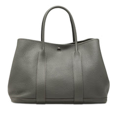 エルメス ガーデンパーティPM トートバッグ ハンドバッグ グレー系 ネゴンダ レディース HERMES 【中古】