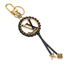 ルイ ヴィトン ポルト クレ ベリー キーホルダー バッグチャーム M63082 ブラック ゴールド レザー メッキ レディース LOUIS VUITTON 【中古】