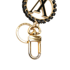 ルイ ヴィトン ポルト クレ ベリー キーホルダー バッグチャーム M63082 ブラック ゴールド レザー メッキ レディース LOUIS VUITTON 【中古】