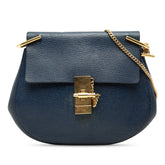 クロエ ドリュー チェーン ショルダーバッグ ネイビー レザー レディース Chloe 【中古】