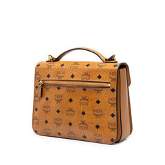 エム シー エム ロゴグラム ヴィセトス パトリシア ショルダーバッグ ハンドバッグ 2way ブラウン レザー レディース MCM 中古