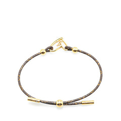 ルイ ヴィトン モノグラム ブラスレ フォール イン ラブ ブレスレット M8024 ブラウン ゴールド PVC メッキ レディース LOUIS VUITTON 【中古】