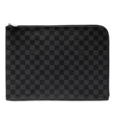 ルイ ヴィトン ダミエ グラフィット ポシェット ジュールGM NM クラッチバッグ N64437 ブラック PVC メンズ LOUIS VUITTON 【中古】