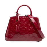 ルイ ヴィトン ヴェルニ モノグラム モンテーニュBB ハンドバッグ ショルダーバッグ 2WAY M50581 マゼンタ パープル系 パテントレザー レディース LOUIS VUITTON 【中古】