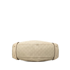 グッチ グッチシマ ホースビット ハンドバッグ トートバッグ 137621 ベージュ アイボリー ストロー レザー レディース GUCCI 【中古】