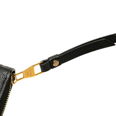 ルイ ヴィトン モノグラム アンプラント ジッピーウォレット ラウンドファスナー 長財布 M61864 ノワール レザー レディース LOUIS VUITTON 【中古】