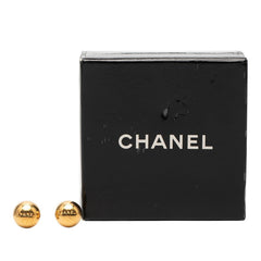 シャネル ロゴ ピアス ゴールド メッキ レディース CHANEL 【中古】