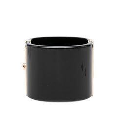 シャネル ココマーク ブレスレット バングル G22A ブラック ゴールド メッキ プラスチック レディース CHANEL 【中古】