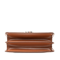 バーバリー TBロゴ ショルダーバッグ ブラウン レザー レディース BURBERRY 【中古】