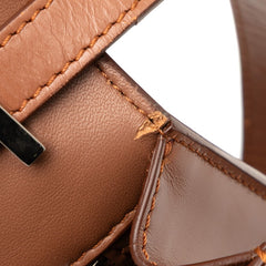 バーバリー TBロゴ ショルダーバッグ ブラウン レザー レディース BURBERRY 【中古】