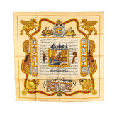 エルメス カレ90 IN SALZBURG ザルツブルグにて スカーフ イエロー マルチカラー シルク レディース HERMES 【中古】