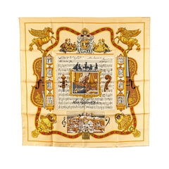 エルメス カレ90 IN SALZBURG ザルツブルグにて スカーフ イエロー マルチカラー シルク レディース HERMES 【中古】