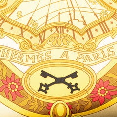 エルメス カレ90 IN SALZBURG ザルツブルグにて スカーフ イエロー マルチカラー シルク レディース HERMES 【中古】