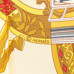 エルメス カレ90 IN SALZBURG ザルツブルグにて スカーフ イエロー マルチカラー シルク レディース HERMES 【中古】