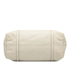 グッチ マイクログッチシマ ハンドバッグ トートバッグ 309613 ホワイト レザー レディース GUCCI 【中古】