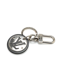 ルイ ヴィトン ポルト クレ LVサークル キーリング キーホルダー チャーム M00741 シルバー ブラック メタル レディース LOUIS VUITTON 【中古】