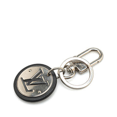 ルイ ヴィトン ポルト クレ LVサークル キーリング キーホルダー チャーム M00741 シルバー ブラック メタル レディース LOUIS VUITTON 【中古】