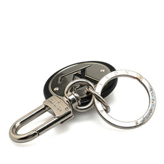 ルイ ヴィトン ポルト クレ LVサークル キーリング キーホルダー チャーム M00741 シルバー ブラック メタル レディース LOUIS VUITTON 【中古】