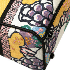 ディオール Lady D-Lite ミディアム ハンドバッグ ショルダーバッグ 2WAY ホワイト マルチカラー キャンバス レディース Dior 【中古】