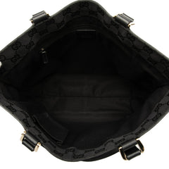 グッチ アビー トートバッグ ハンドバッグ 130739 ブラック レザー レディース GUCCI 【中古】