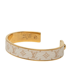 ルイ ヴィトン ジョンク ワイルド LV バングル M67783 ゴールド ホワイト メッキ PVC レディース LOUIS VUITTON 【中古】