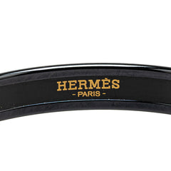 エルメス エマイユ シェーヌダンクル モチーフ ブレスレット バングル ブラック レッド グレー メタル レディース HERMES 【中古】