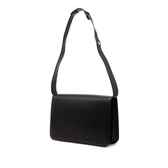 サルヴァトーレフェラガモ ロゴ 肩掛け ショルダーバッグ ブラック レザー レディース Salvatore Ferragamo 【中古】
