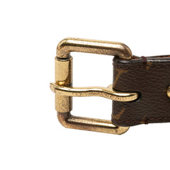 ルイ ヴィトン モノグラム ベルト サイズ 90/36 ブラウン PVC レザー レディース LOUIS VUITTON 中古