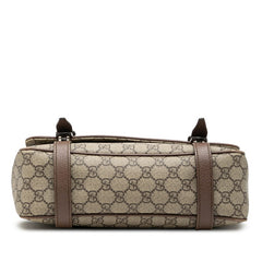 グッチ GGスプリーム メッセンジャーバッグ ショルダーバッグ 658542 ベージュ ブラウン PVC レザー レディース GUCCI 【中古】