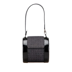 ブルガリ ロゴマニア ビーゼロワン ハンドバッグ ブラック インディゴ デニム パテントレザー レディース BVLGARI 【中古】