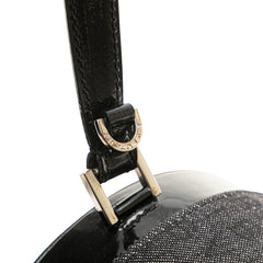 ブルガリ ロゴマニア ビーゼロワン ハンドバッグ ブラック インディゴ デニム パテントレザー レディース BVLGARI 【中古】