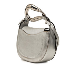 クロエ KISS キス スモール ショルダーバッグ シルバー レザー レディース Chloe 【中古】