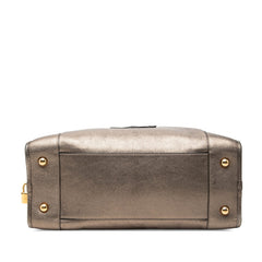 ロエベ アナグラム アマソナ36 ハンドバッグ ゴールド レザー レディース LOEWE 【中古】