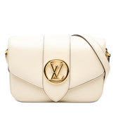 ルイ ヴィトン ポンヌフ 斜め掛け ショルダーバッグ M55950 クレーム ホワイト レザー レディース LOUIS VUITTON 【中古】