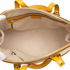 グッチ マイクロGG ハンドバッグ ショルダーバッグ 2WAY 309617 イエロー パテントレザー レディース GUCCI 【中古】