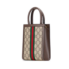 グッチ GGスプリーム オフィディア ハンドバッグ ショルダーバッグ 2WAY 772317 ベージュ ブラウン PVC レザー レディース GUCCI 【中古】