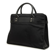 グッチ シェリーライン ビジネスバッグ ブリーフケース 246410 ブラック ナイロン レザー メンズ GUCCI 中古