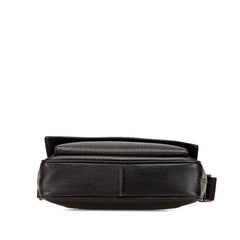 サルヴァトーレフェラガモ 斜め掛け ショルダーバッグ FZ-94 9671 ブラック ブルー グレー レザー レディース Salvatore Ferragamo 【中古】