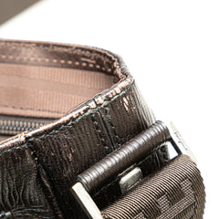 サルヴァトーレフェラガモ 斜め掛け ショルダーバッグ FZ-94 9671 ブラック ブルー グレー レザー レディース Salvatore Ferragamo 【中古】