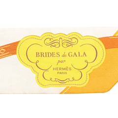 エルメス ツイリー Brides de Gala Applique Pique ブリッドドゥガラ アップリケ ピケ スカーフ ホワイト マルチカラー シルク レディース HERMES 【中古】