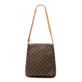 ルイ ヴィトン モノグラム ミュゼット 斜め掛け ショルダーバッグ M51256 ブラウン PVC レザー レディース LOUIS VUITTON 【中古】