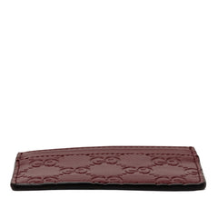 グッチ GGエンブレム カードケース パスケース 847204 ワインレッド ボルドー レザー レディース GUCCI 【中古】
