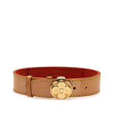 ルイ ヴィトン グッドラック ブレスレ ブレスレット M64448 ブラウン ゴールド レザー メッキ レディース LOUIS VUITTON 【中古】