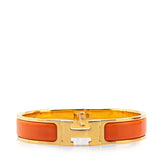 エルメス クリックH PM ブレスレット ゴールド オレンジ メッキ レディース HERMES 【中古】