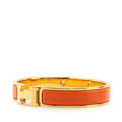 エルメス クリックH PM ブレスレット ゴールド オレンジ メッキ レディース HERMES 【中古】