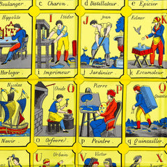 エルメス カレ90 L'ALPHABET DES METIERS 仕事のいろは スカーフ イエロー ブラック マルチカラー シルク レディース HERMES 中古