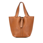 エルメス ピコタンPM ハンドバッグ ゴールド(ブラウン) トリヨンクレマンス レディース HERMES 【中古】